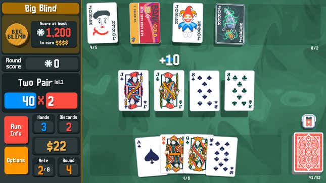 Cards are arranged on a virtual table.