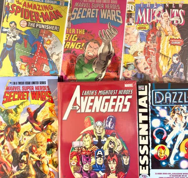A collection of Marvel comics