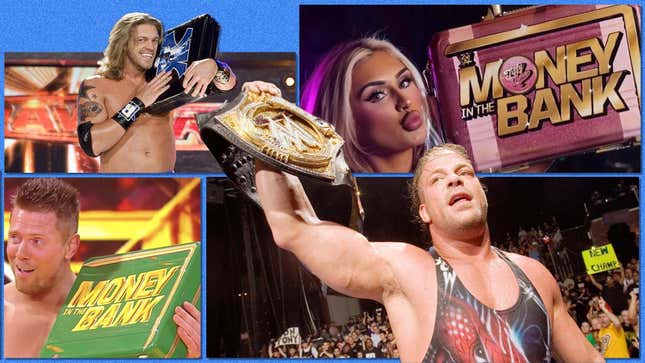 Money in the Bank winners celebrating