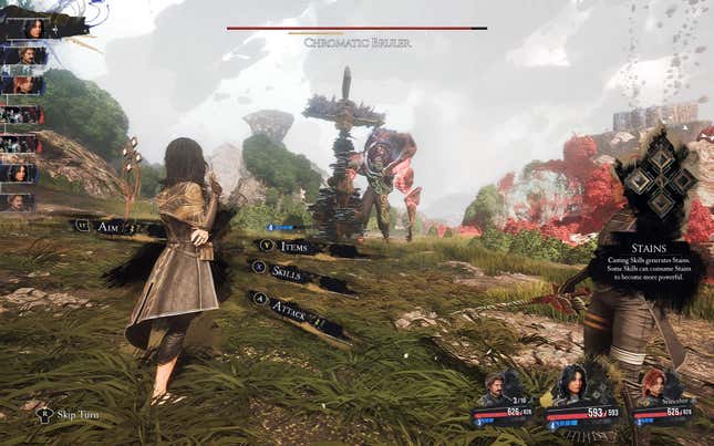 The party faces off against a boss.