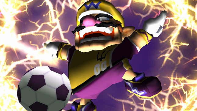 Wario powers up his trick shot.