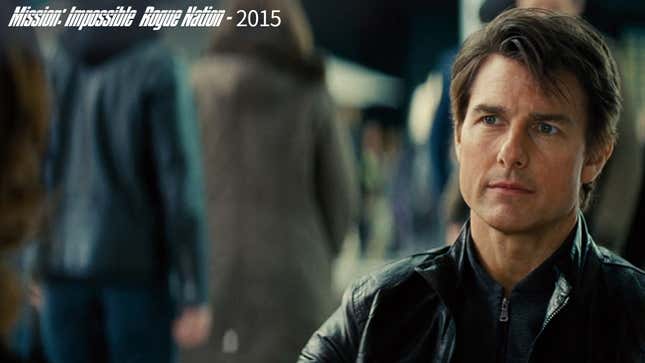 Image for article titled Tom Cruise's Hair In Every Mission: Impossible Movie, Ranked