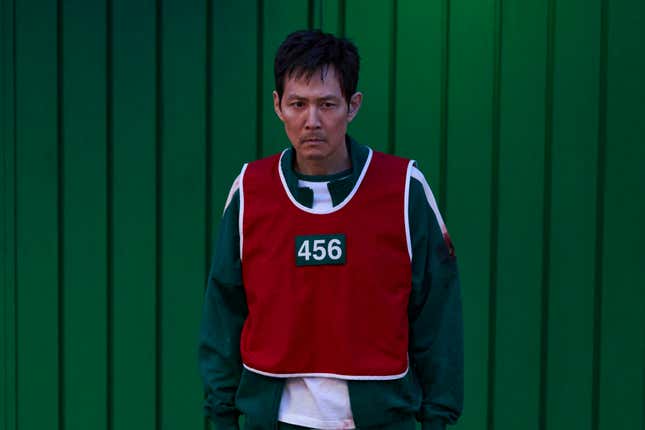 Player 456 looking angry