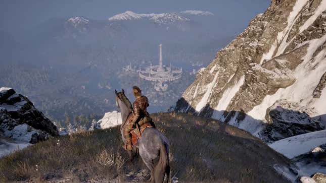 The player character looks out over the Imperial City.