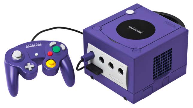 A purple GameCube.
